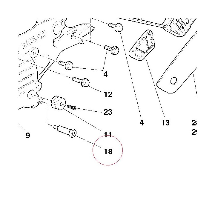 Left stud bolt 68410561A
