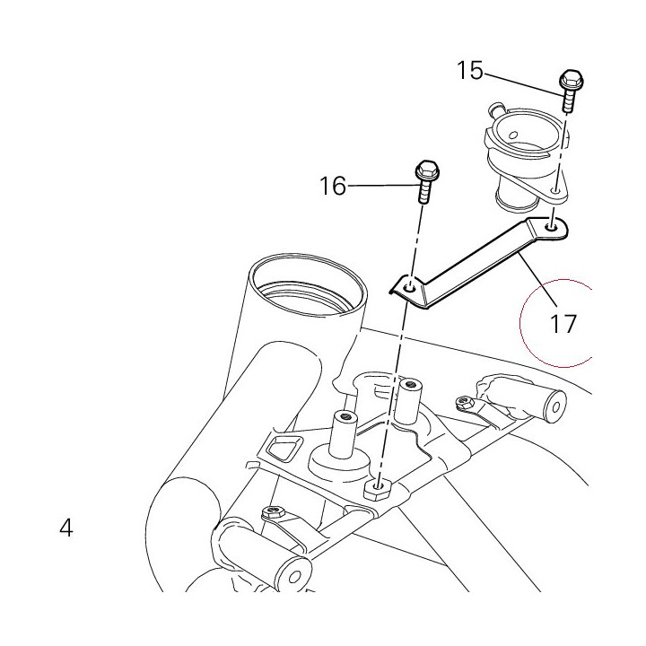 Bracket, radiator filler 68410731A
