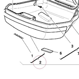Right side bag cover yellow 69810211BE