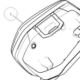 Right pannier complete white 69812245AC