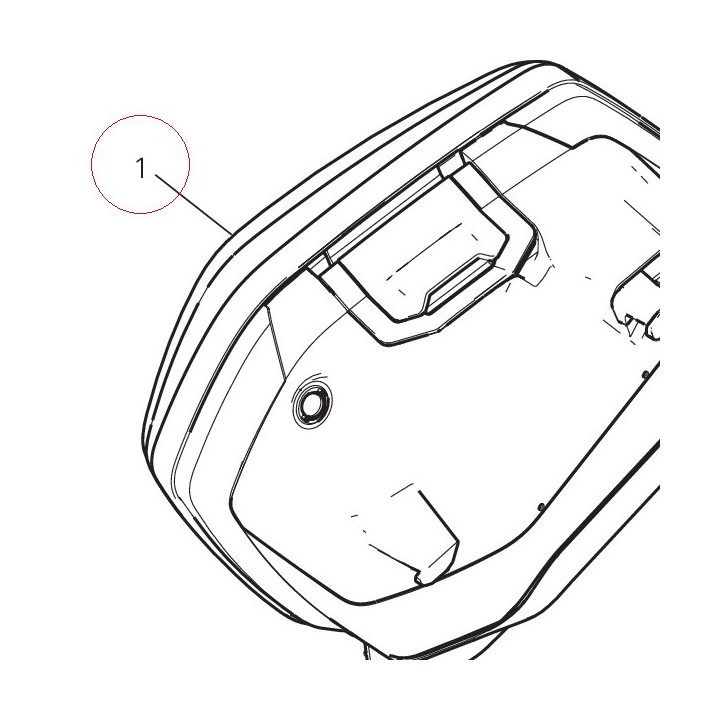 Right pannier complete white 69812245AW