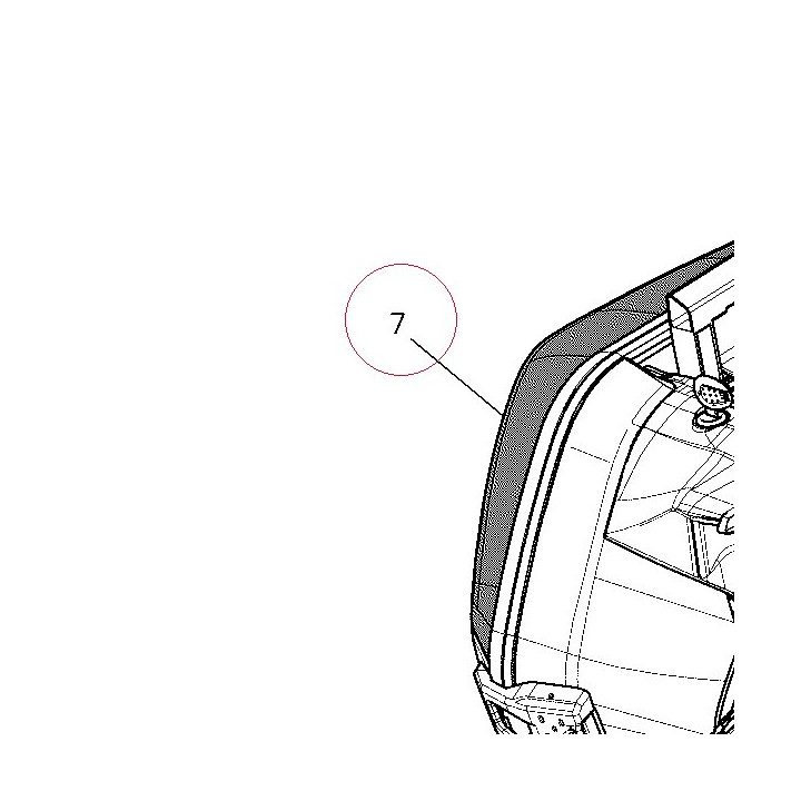 Right pannier complete white 69822021BW