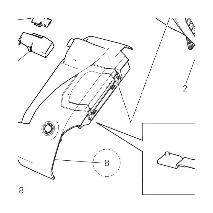 Pannier lock kit left 69822423A