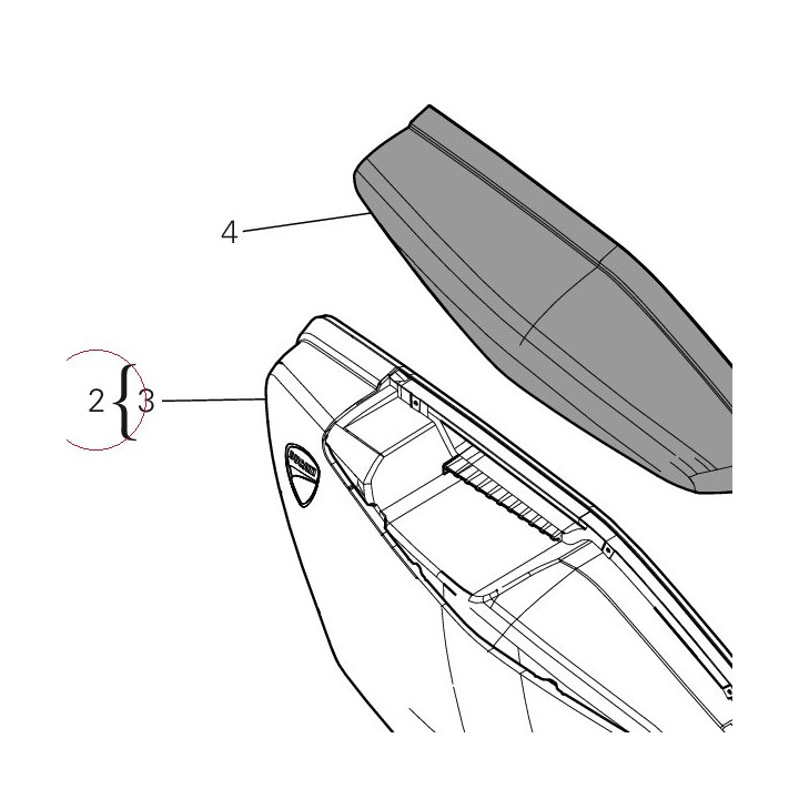 Kit pannier right bare 69910221B