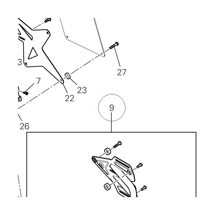Number plate holder kit 69925551A