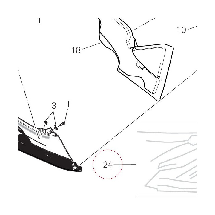 Fairing/headlight fairing decal kit 69928591A