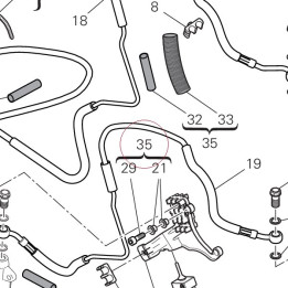 Kit proctective sheath rear ABS pipes/ss 69929411A