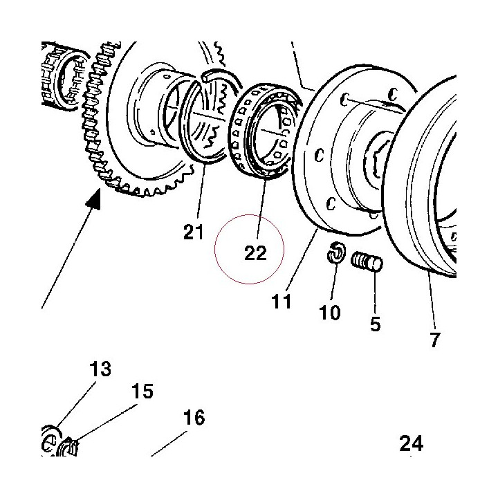 Clutch, one way 70140011A