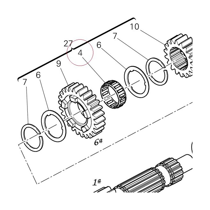 Bearing, needle 70140221A