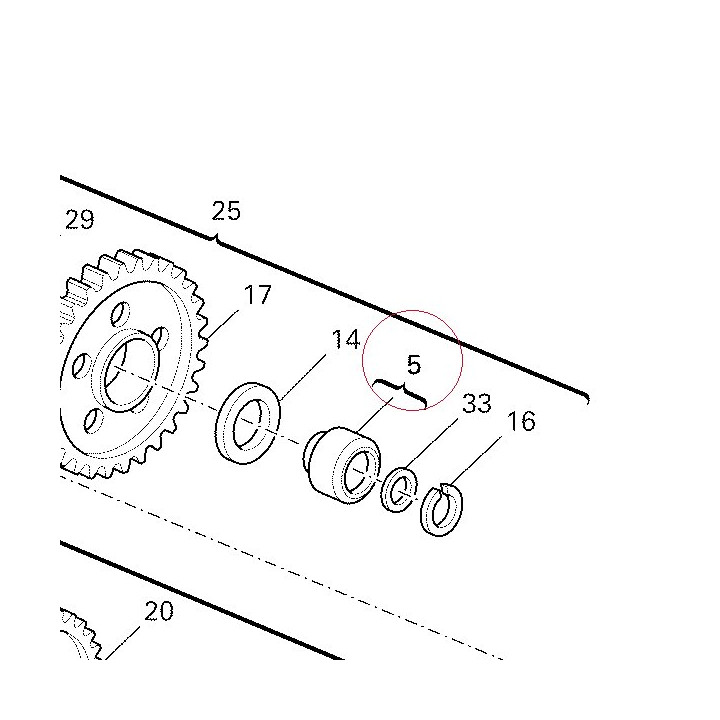 Bearing, needle 70250391A
