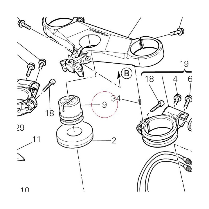Bolt steering head top 70310131AB