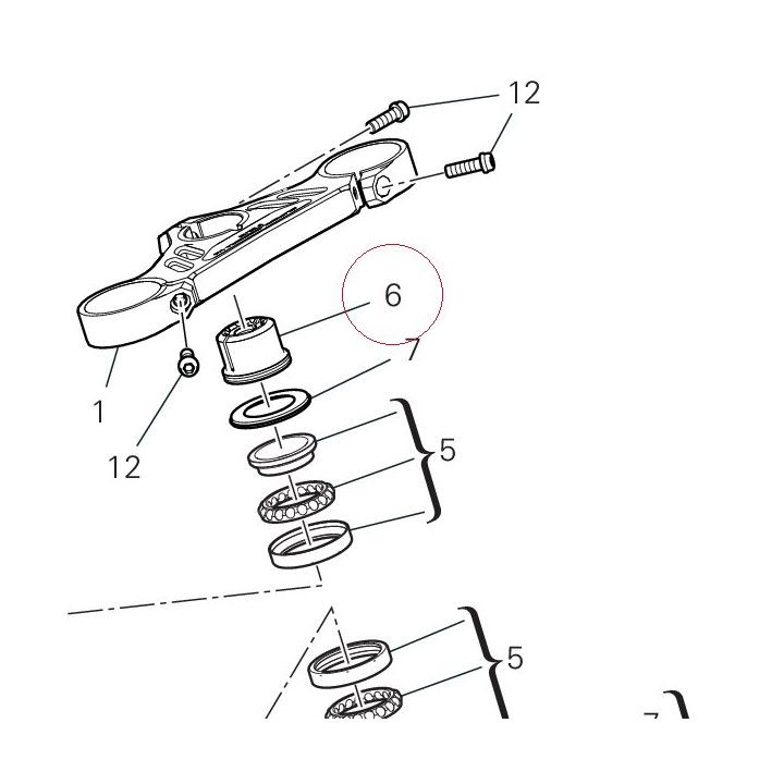 Thread, steering head top 70310601BB