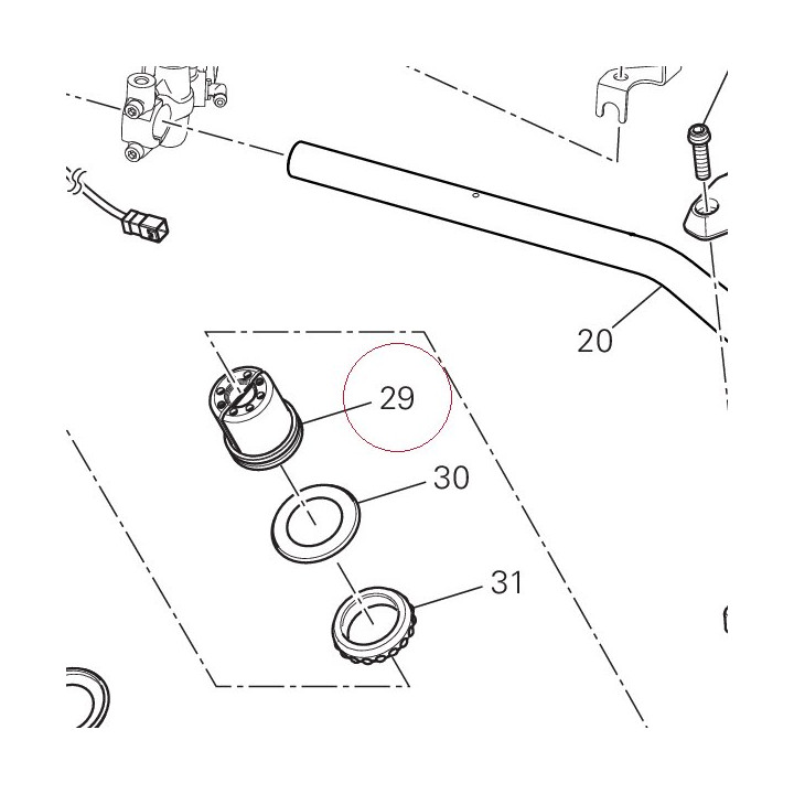 Thread, steering head top 70310761AA