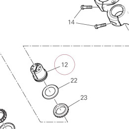 Thread, steering head top 70310871AA