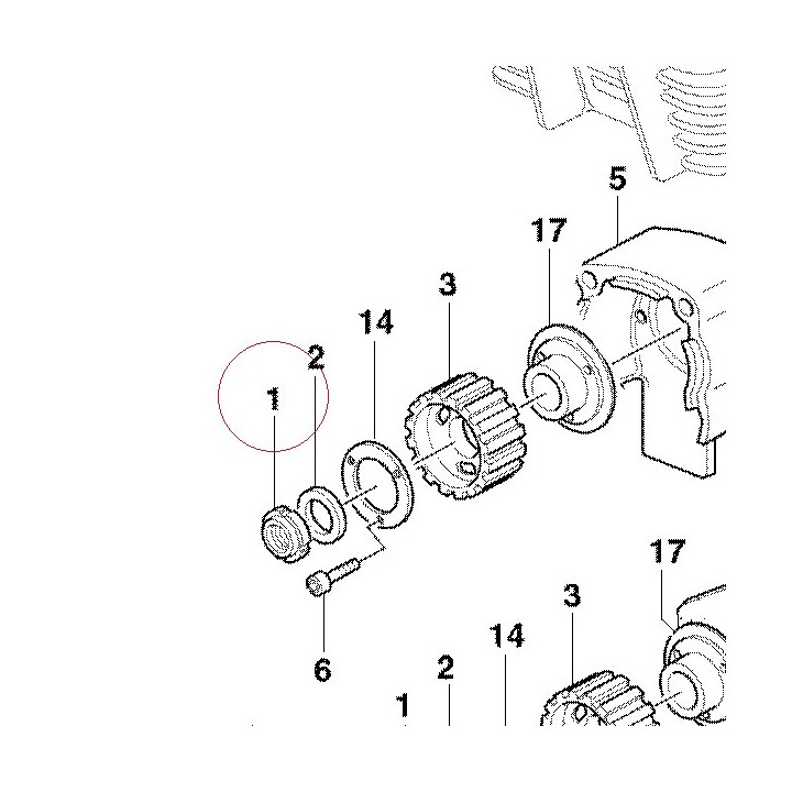 Elastic-stop ring nut 70350061A
