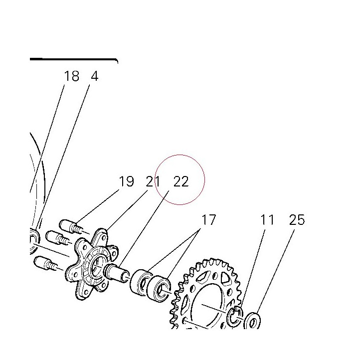 Spindle, taper 71010411D