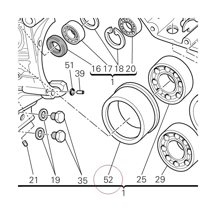 Bushing, bearing right 71011261A