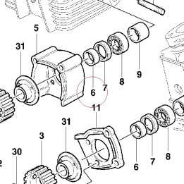 Pulley spacer 71310061A