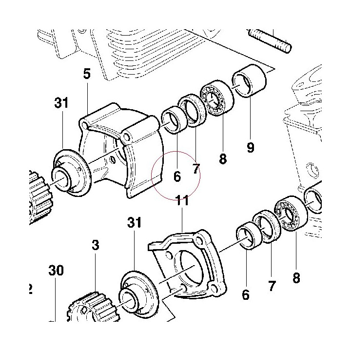 Pulley spacer 71310061A