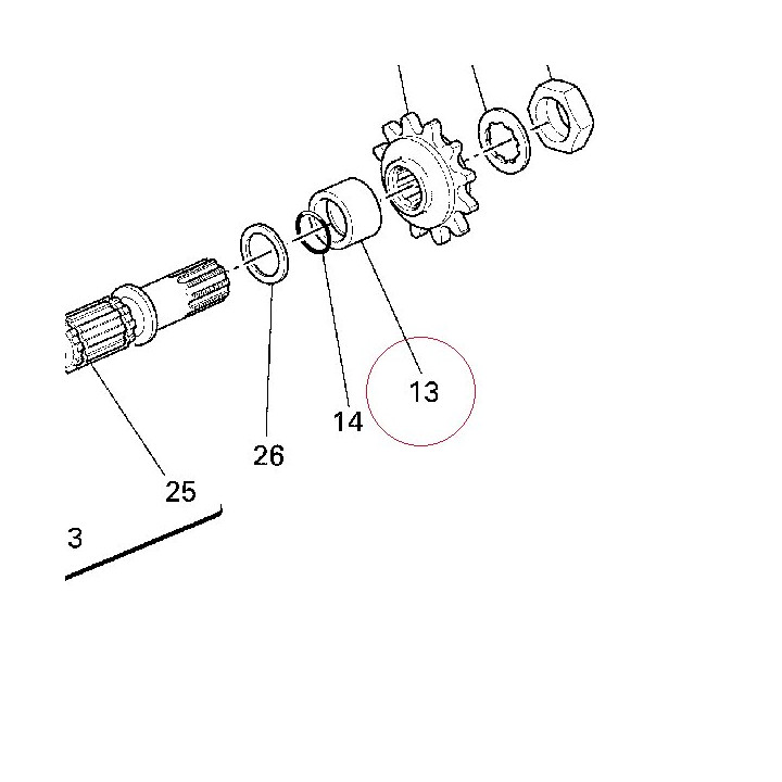 Spacer, engine sprocket 71311571A