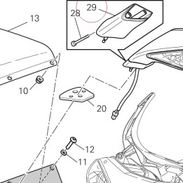 Left driving mirror holder 71314611A