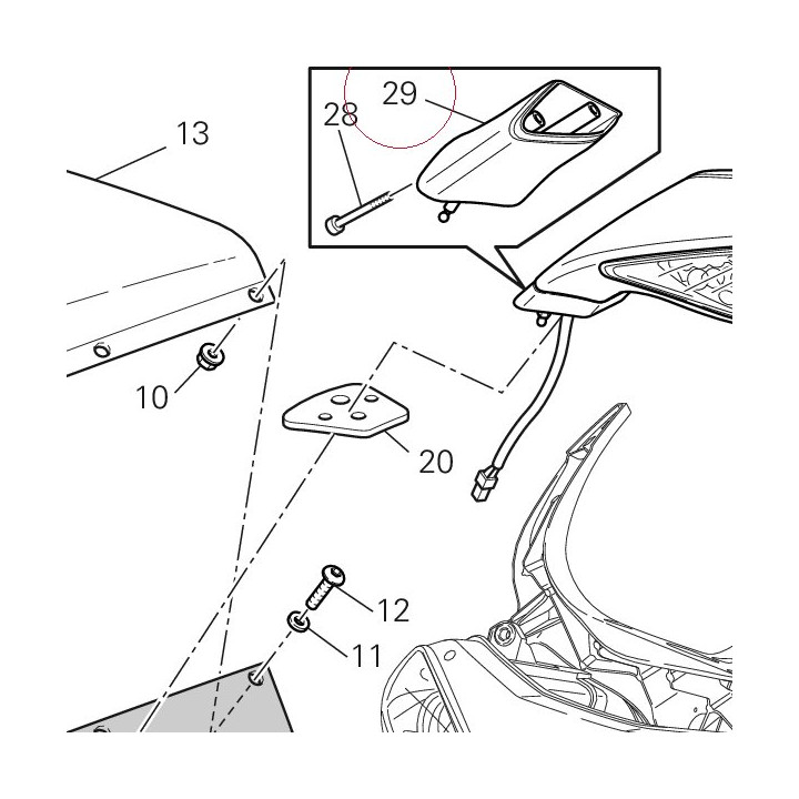 Left driving mirror holder 71314611A