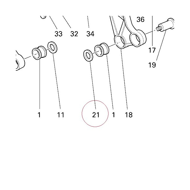 Spacer footrest 71610561A