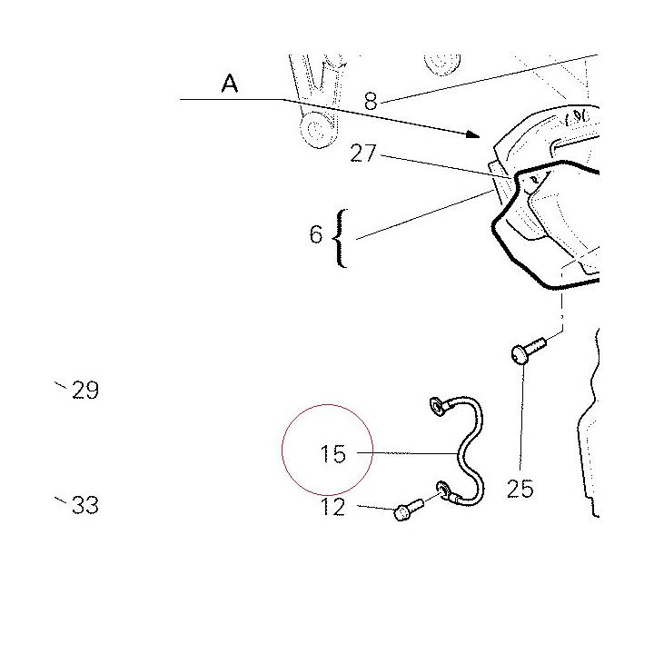 Cable limiting top case opening 73210191A