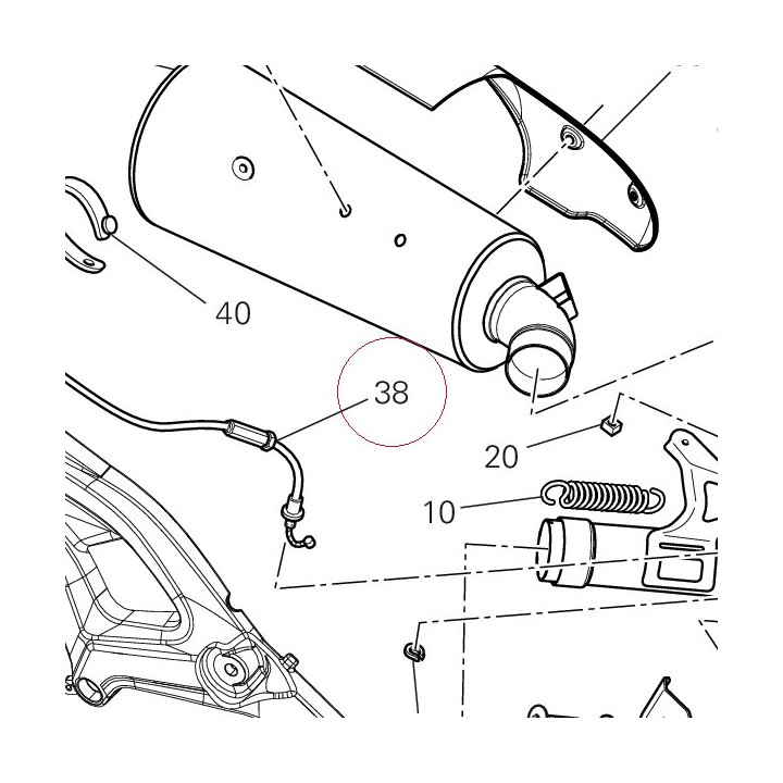 Cable, exhaust valve 73210261A