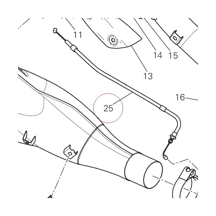 Cable, exhaust valve 73210311C