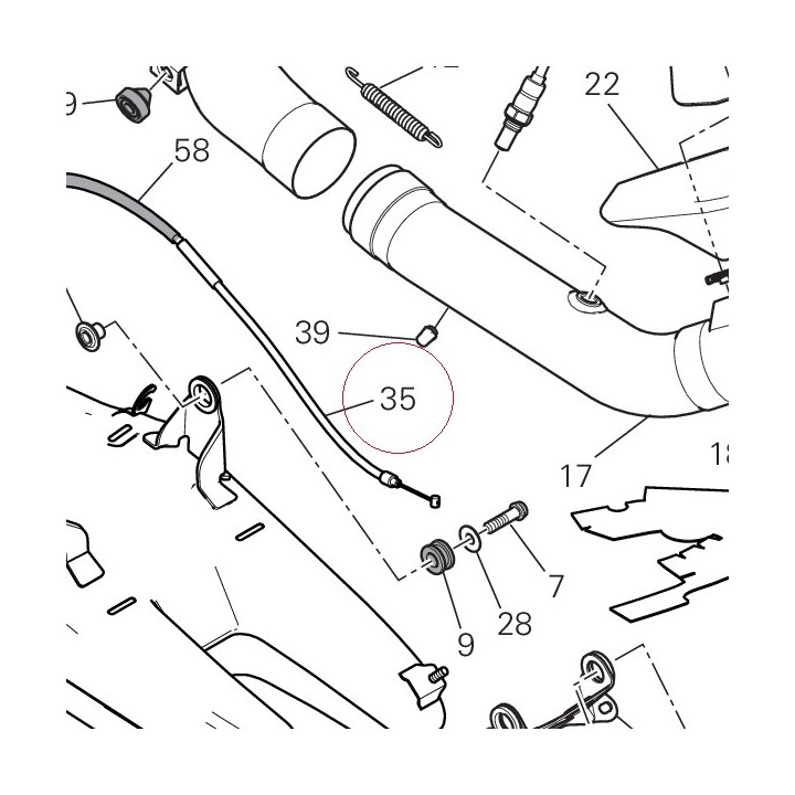 Cable electric motor, exhaust valve 73210492A