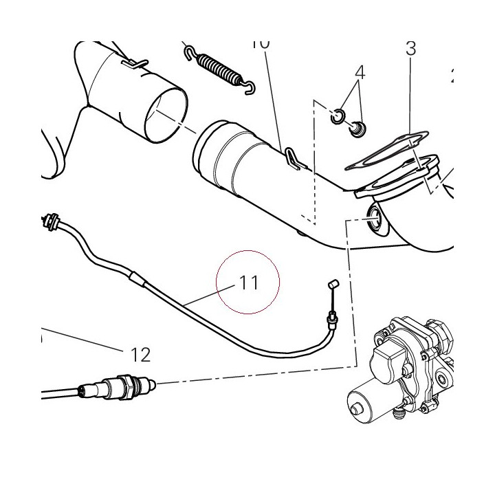 Cable, exhaust valve 73210531B