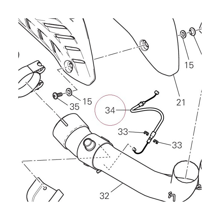 Cable, exhaust valve 73210542A