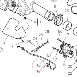 Cable, exhaust valve 73210615A