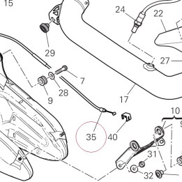 Exhaust valve engine cable 73210641A
