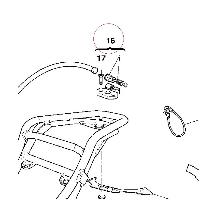Striker, seat lock 73220161A