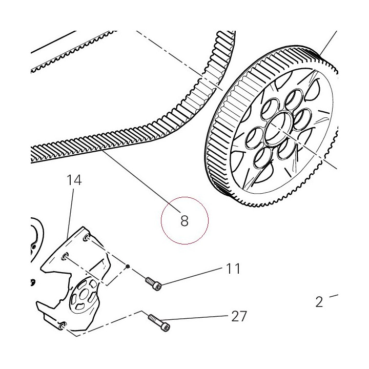 Toothed belt 73710221A