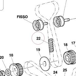 Timing drive toothed belt 73740101B
