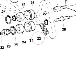 Timing drive toothed belt 73740111B