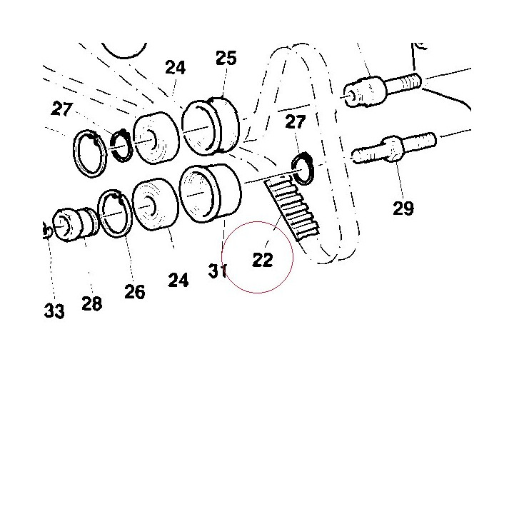 Timing drive toothed belt 73740111B