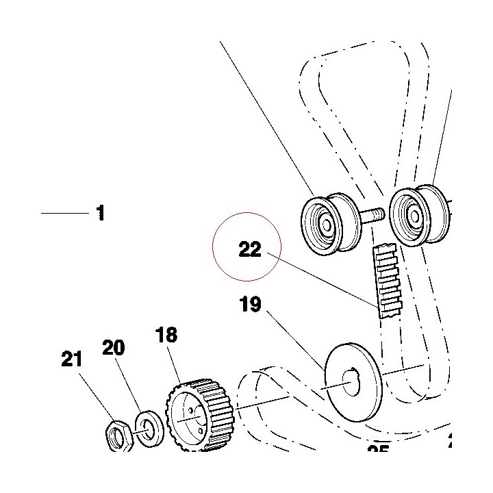Timing drive toothed belt 73740123A