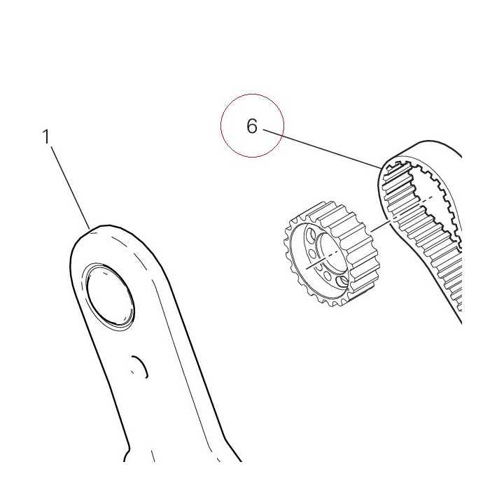 Timing drive toothed belt 73740242A