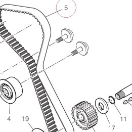 Timing drive toothed belt 73740252A