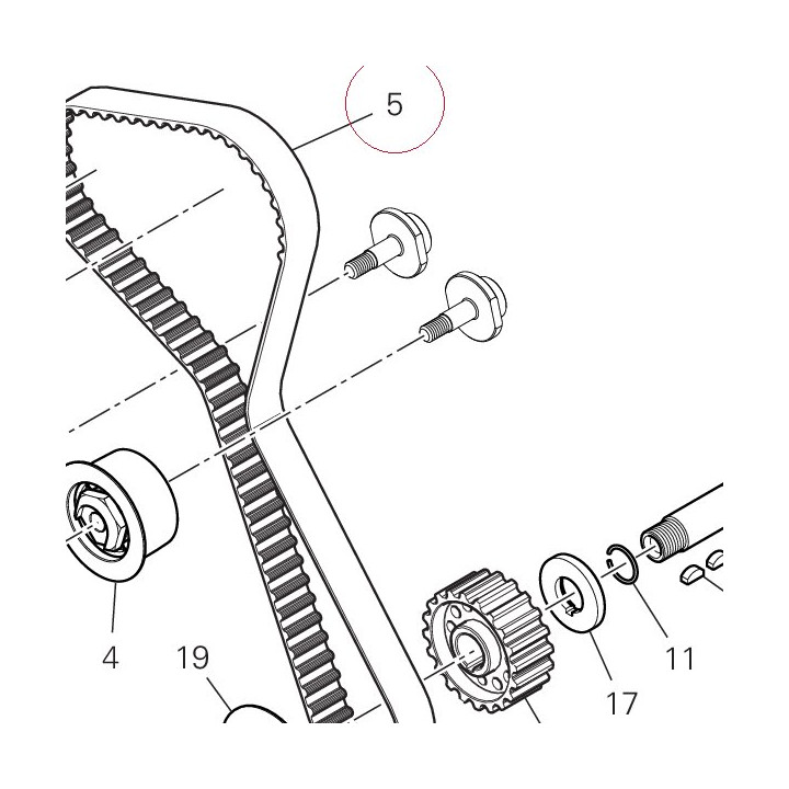 Timing drive toothed belt 73740252A