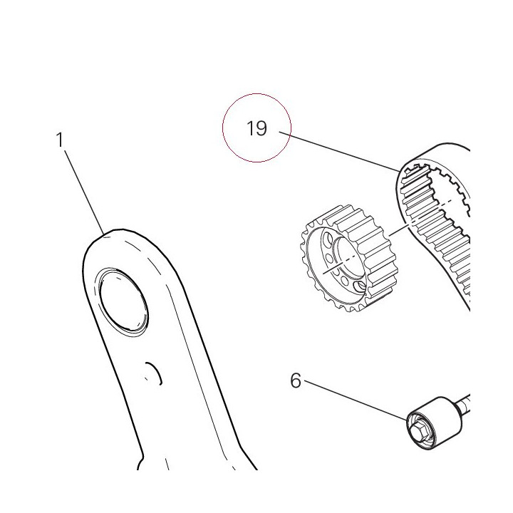 Timing drive toothed belt 73740281A