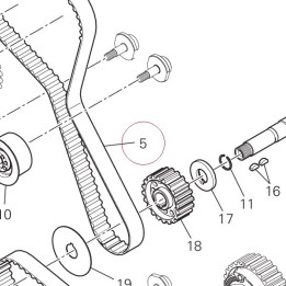 Timing drive toothed belt 73740321A