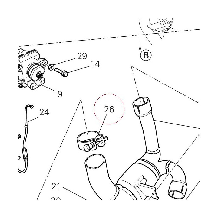 Silencer clamp 74110421A