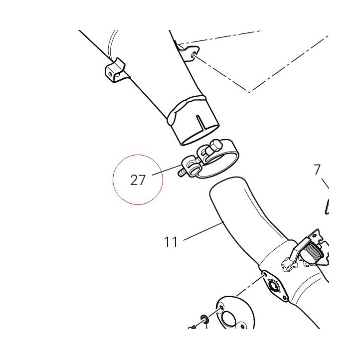 Silencer clamp 74110431A