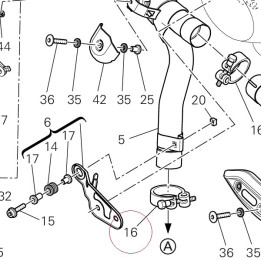 Connector comp, exhaust pipe 74141371A
