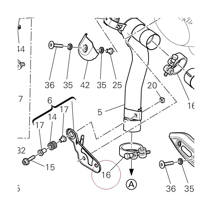 Connector comp, exhaust pipe 74141371A